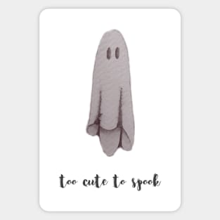 Too cute to spook cute watercolor ghost Sticker
